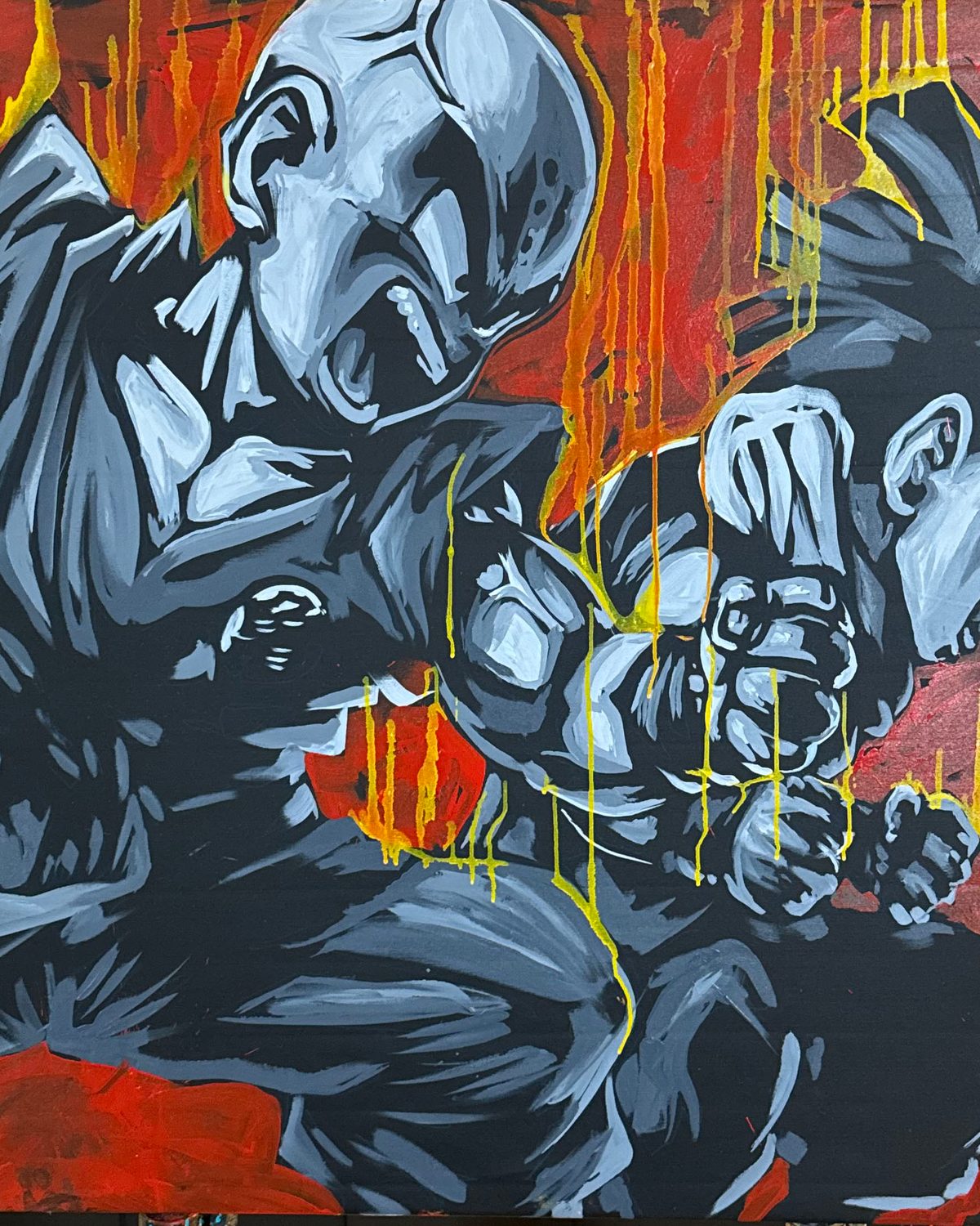 Live speed-painted anime-style portrait for a college pop-culture event