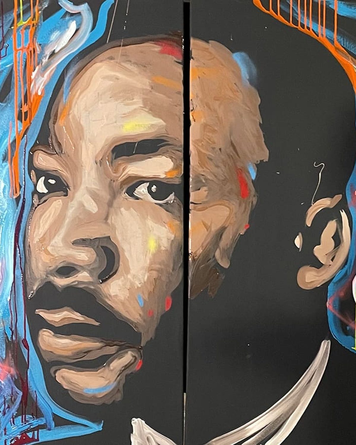 Commissioned speed-painted portrait of Dr. Martin Luther King Jr.