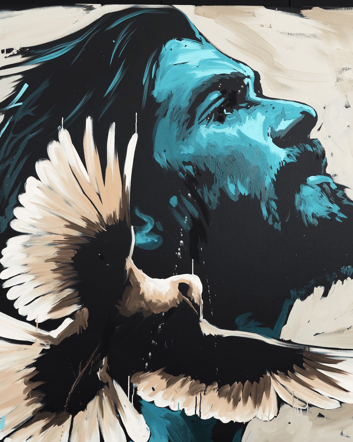 Live speed-painted piece capturing the fire of spiritual revival