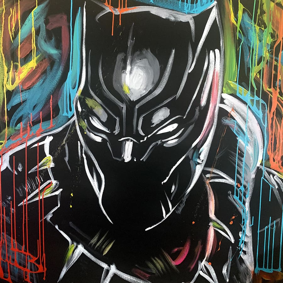 black panther painting for sale