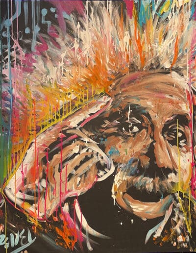 Pop Art Painting Of Albert Einstein